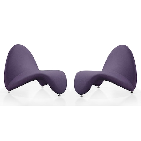 Manhattan Comfort MoMa Accent Chair in Purple, PK2 2-AC009-PL